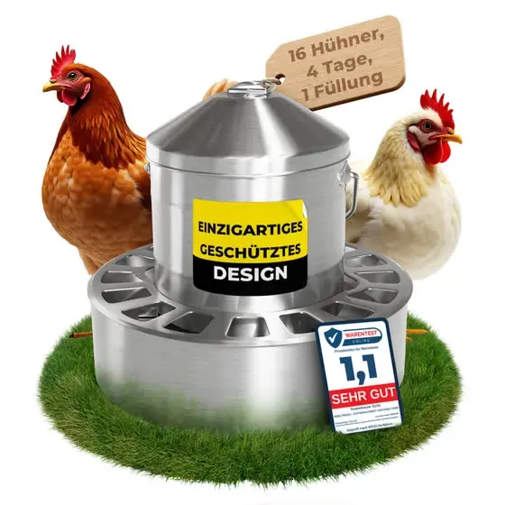 EDELTROOX Futterautomat 8 Liter aus Edelstahl